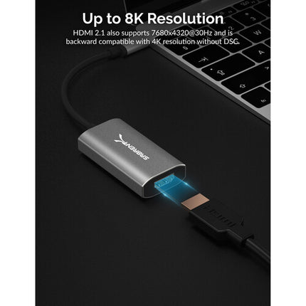 Sabrent Adaptador USB-C a HDMI 2.1 Compatible 8K 60Hz 4K 120Hz