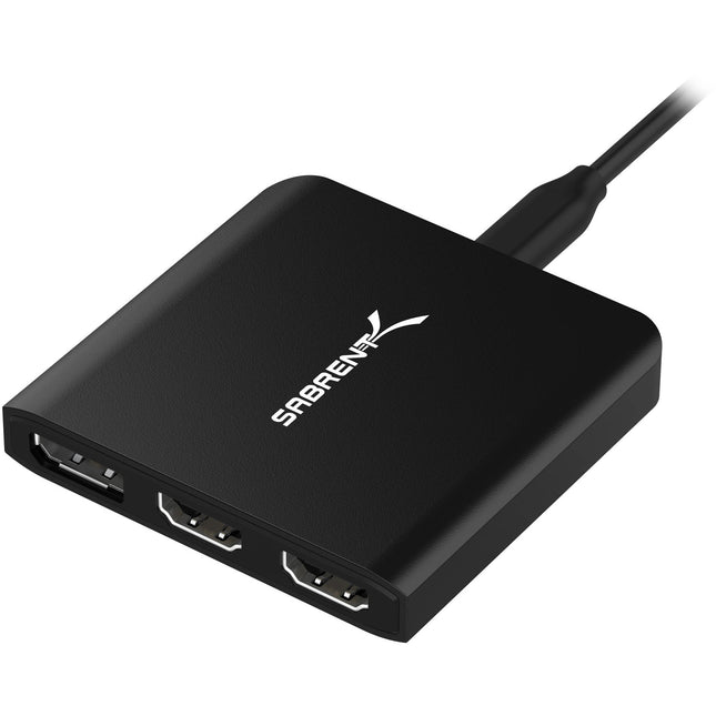 Sabrent Adaptador USB-C a Doble HDMI y DisplayPort 4K60 HDR
