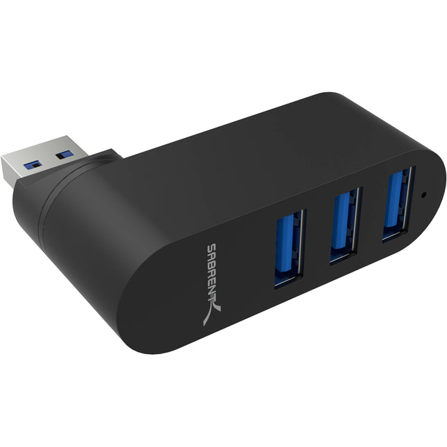 Sabrent Hub USB 3.0 Mini Rotativo 3 Puertos 5 Gb s Negro