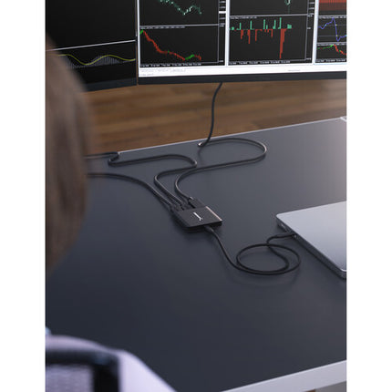 Sabrent Adaptador USB-C a Doble HDMI y DisplayPort 4K60 HDR
