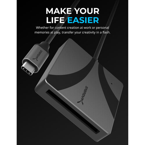 Sabrent Lector de Tarjetas CFast 2.0 USB-C 3.2 Gen 1 460 MB/s