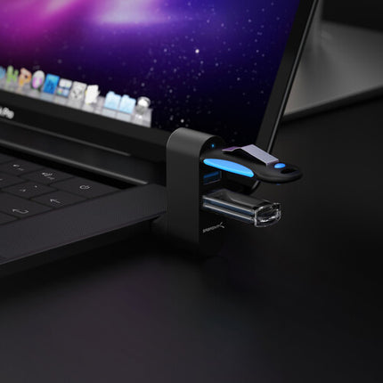 Sabrent Hub USB 3.0 Mini Rotativo 3 Puertos 5 Gb s Negro