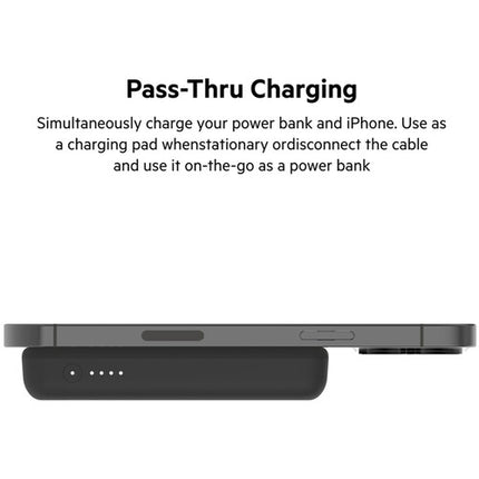 Belkin BoostCharge Power Bank inalámbrico 5000mAh 7.5W con soporte negro