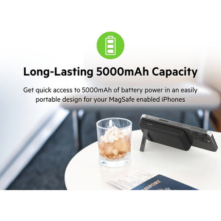Belkin BoostCharge Power Bank inalámbrico 5000mAh 7.5W con soporte negro