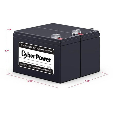 CyberPower RB1290X2 Batería Sellada Plomo Ácido 2 x 12V 9Ah Reemplazo