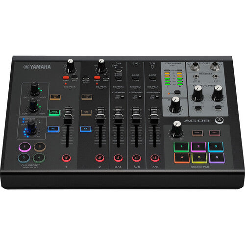 Yamaha AG08 Estación de Streaming 8 Canales USB-C Phantom Power