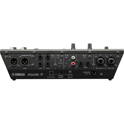 Yamaha AG08 Estación de Streaming 8 Canales USB-C Phantom Power