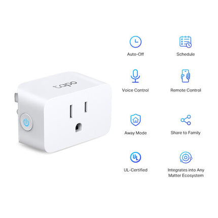 TP-Link Tapo P125M Enchufe Inteligente Wi-Fi Mini Control Remoto