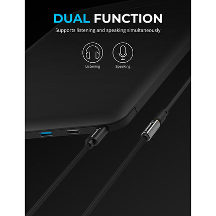 Sabrent Adaptador Activo USB-C a Jack 3.5mm 20" 24-Bit 96kHz