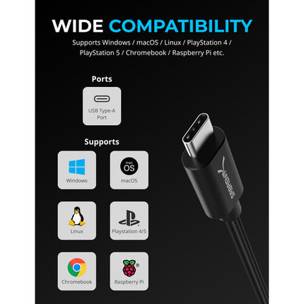 Sabrent Adaptador Activo USB-C a Jack 3.5mm 20" 24-Bit 96kHz