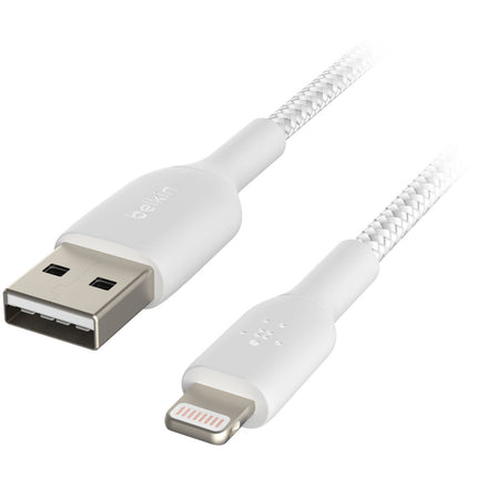 Belkin BoostCharge Cable Lightning a USB-A Trenzado 2 Metros Blanco