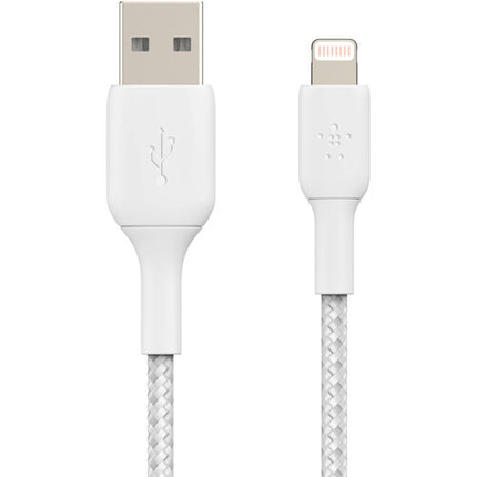 Belkin BoostCharge Cable Lightning a USB-A Trenzado 2 Metros Blanco