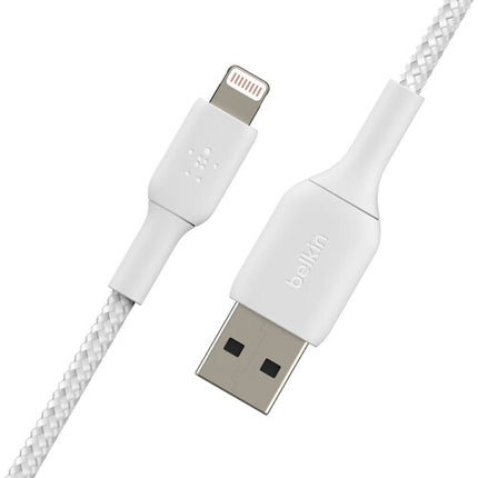 Belkin BoostCharge Cable Lightning a USB-A Trenzado 2 Metros Blanco
