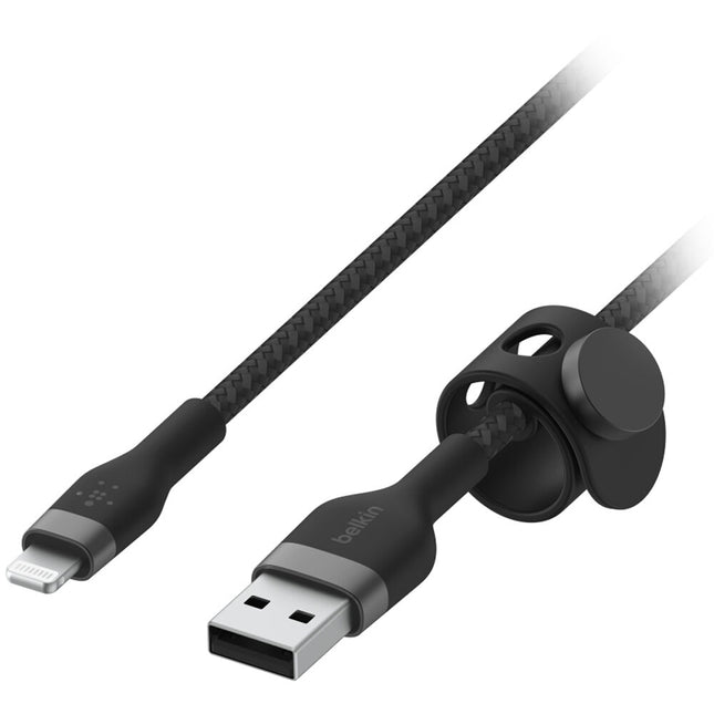 Belkin BoostCharge Pro Flex Cable Lightning a USB-A 3.3 pies MFI certificado resistente 30000 dobleces negro