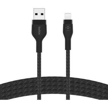 Belkin BoostCharge Pro Flex Cable Lightning a USB-A 3.3 pies MFI certificado resistente 30000 dobleces negro
