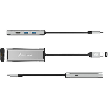 j5create 4K60 Elite USB-C Travel Dock HDMI 4K60 100W PD USB 3.2