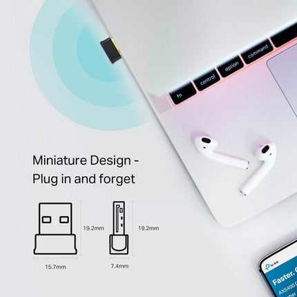TP-Link Archer T2UB Nano AC600 Adaptador USB Wi-Fi Dual Banda 633 Mb/s Bluetooth 4.2