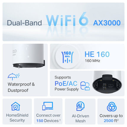 TP-Link Deco X50-Outdoor AX3000 Wi-Fi 6 3156 Mb/s Dual Banda Exterior