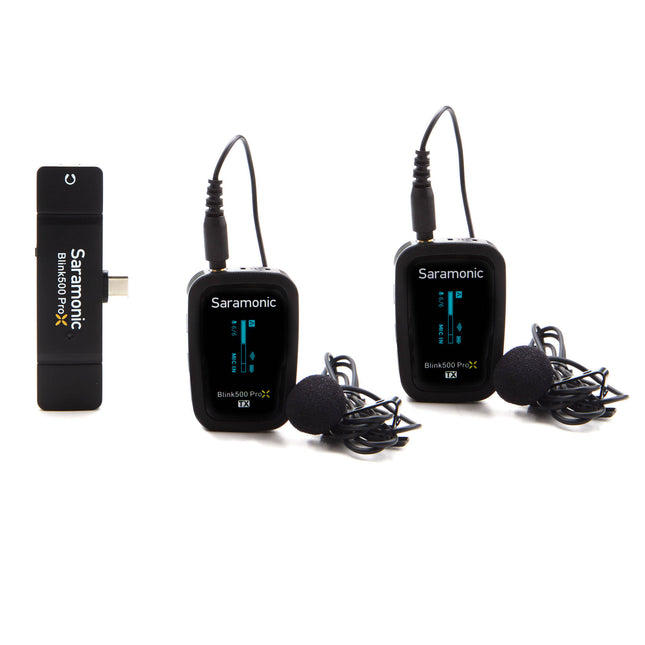 Saramonic Blink 500 ProX B6 Sistema Micrófonos Lavalier Inalámbricos Dual Canal 10 Horas Batería USB-C
