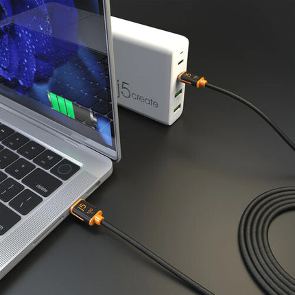 j5create Cable USB-C 100W 1.8m Doble Trenzado Carga Rápida