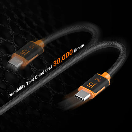j5create Cable USB-C 100W 1.8m Doble Trenzado Carga Rápida