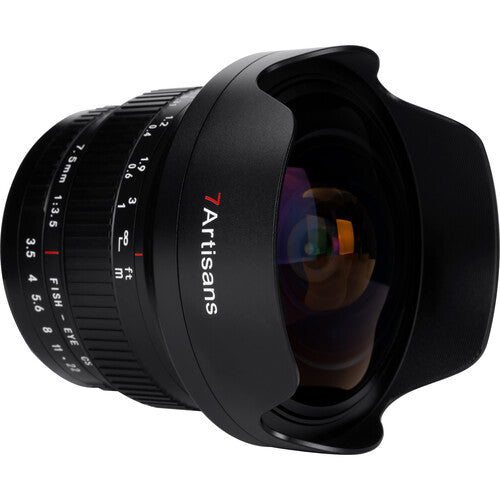 7Artisans 7.5mm f/3.5 Objetivo Ojo de Pez Canon EF 205° Ángulo Estuche