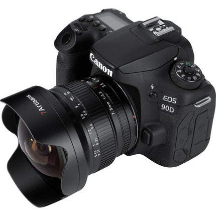 7Artisans 7.5mm f/3.5 Objetivo Ojo de Pez Canon EF 205° Ángulo Estuche