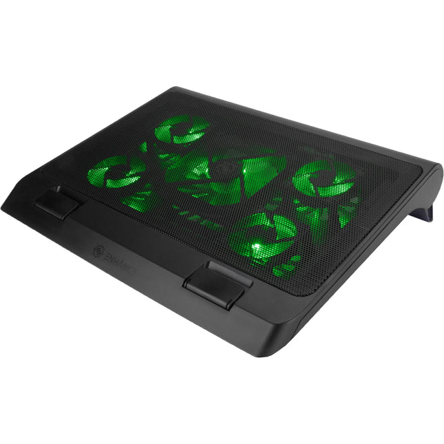 Enhance GX-C1 Soporte para Laptop con 5 Ventiladores LED Verdes y USB