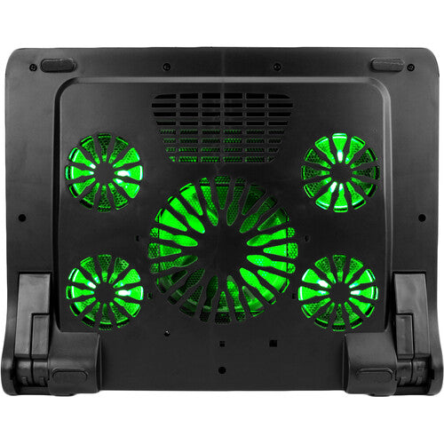 Enhance GX-C1 Soporte para Laptop con 5 Ventiladores LED Verdes y USB