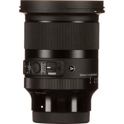Sigma 20mm f1.4 DG DN Art lente Sony E formato Full Frame f1.4-16