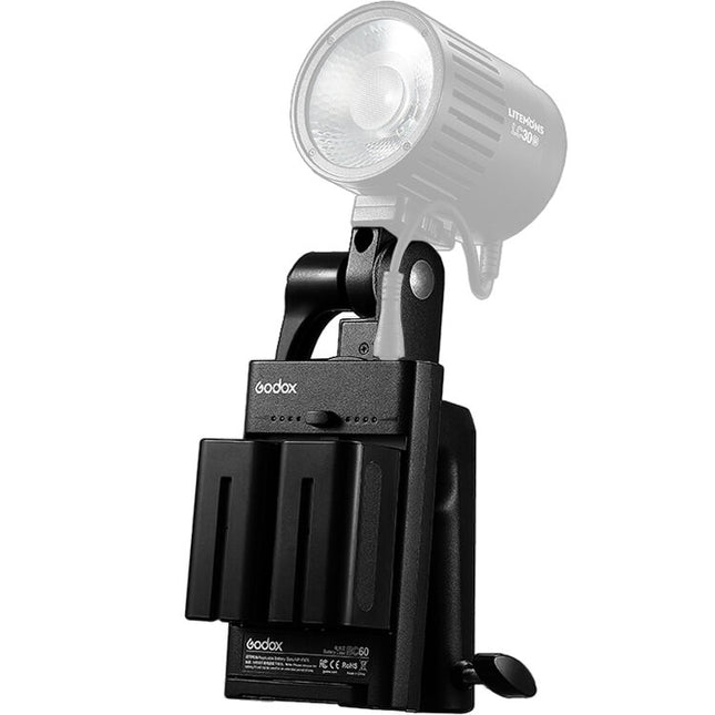 Godox ML-AK Kit de Accesorios para luces de video placa para 2 baterías y cable DC