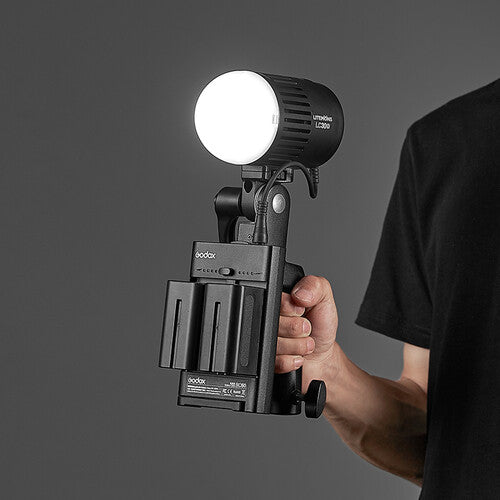 Godox ML-AK Kit de Accesorios para luces de video placa para 2 baterías y cable DC