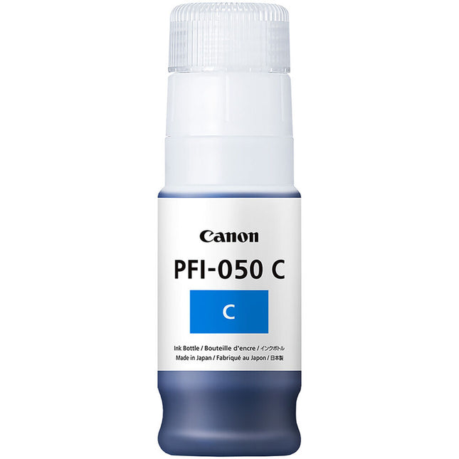 Canon PFI-050 Cyan Tinta pigmentada para plotter imagePROGRAF TC-20 70mL resistente al agua