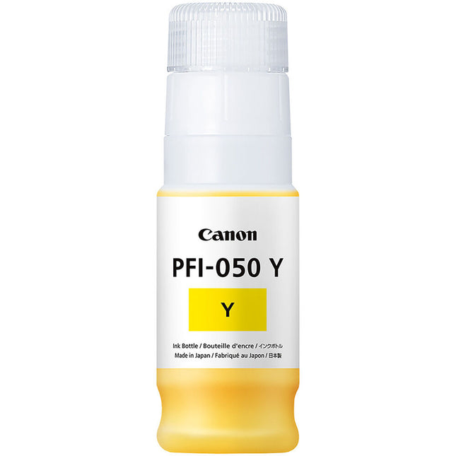 Canon PFI-050 Tinta Amarilla Pigmentada 70mL Resistente al Agua para imagePROGRAF TC-20