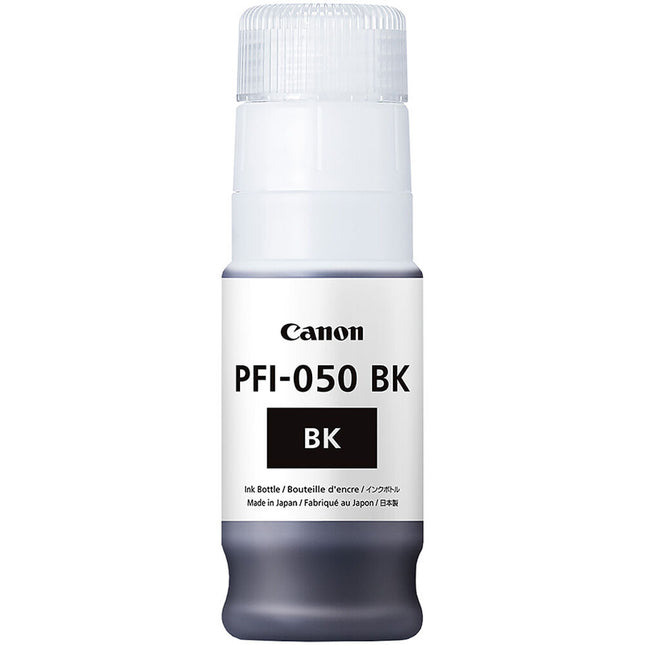 Canon PFI-050 Tanque de Tinta Negra Pigmentada 70mL Resistente agua y resaltador