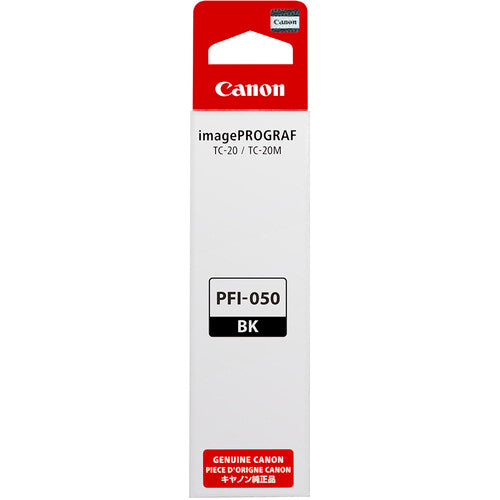 Canon PFI-050 Tanque de Tinta Negra Pigmentada 70mL Resistente agua y resaltador