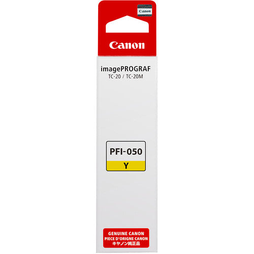 Canon PFI-050 Tinta Amarilla Pigmentada 70mL Resistente al Agua para imagePROGRAF TC-20