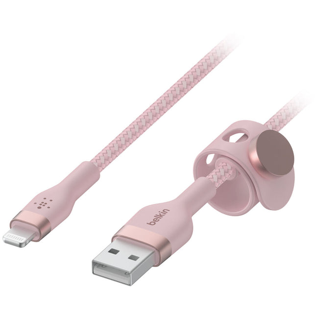 Belkin BoostCharge Pro Flex Cable Lightning a USB-A 2 m Rosado MFI Certificado