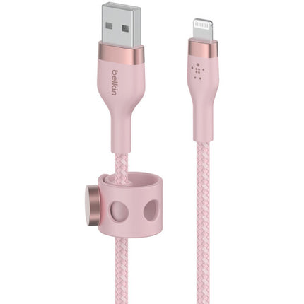 Belkin BoostCharge Pro Flex Cable Lightning a USB-A 2 m Rosado MFI Certificado