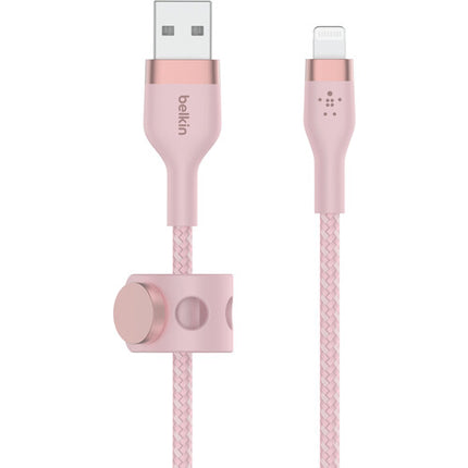 Belkin BoostCharge Pro Flex Cable Lightning a USB-A 2 m Rosado MFI Certificado
