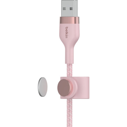 Belkin BoostCharge Pro Flex Cable Lightning a USB-A 2 m Rosado MFI Certificado