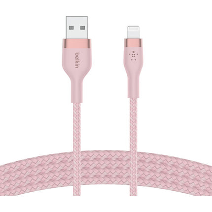 Belkin BoostCharge Pro Flex Cable Lightning a USB-A 2 m Rosado MFI Certificado