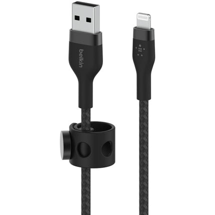 Belkin BoostCharge Pro Flex Cable Lightning a USB-A 9.8 pies Negro MFI