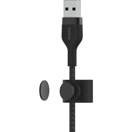 Belkin BoostCharge Pro Flex Cable Lightning a USB-A 9.8 pies Negro MFI