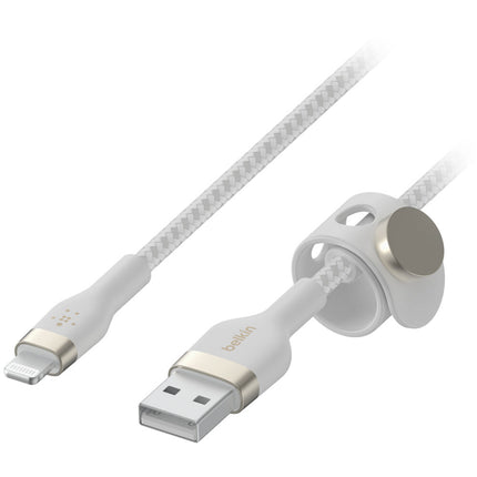Belkin BoostCharge Pro Flex Cable Lightning a USB-A 9.8 pies Blanco MFI 30000 dobleces