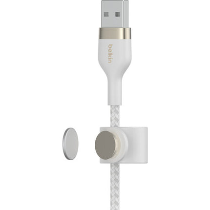 Belkin BoostCharge Pro Flex Cable Lightning a USB-A 9.8 pies Blanco MFI 30000 dobleces