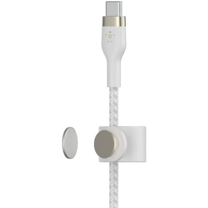 Belkin BOOST CHARGE PRO Flex Cable USB-C a Lightning 6.6' Blanco Trenzado MFi