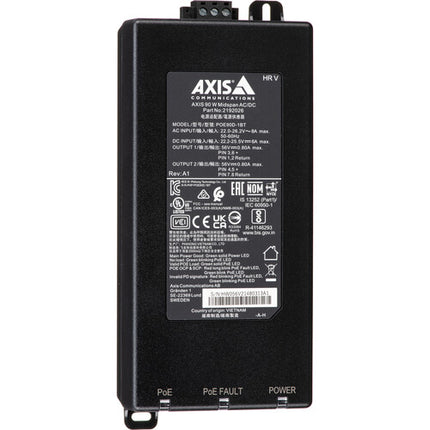 Axis Communications Midspan AC/DC 90W Puerto Único 56 VDC 1000 Mb/s