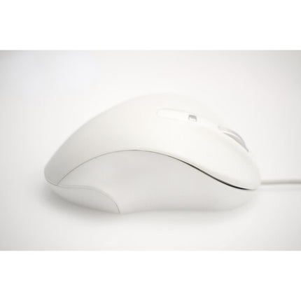 Matias Ratón Cableado USB-A PBT Blanco con Rueda de Aluminio y Switches OMRON