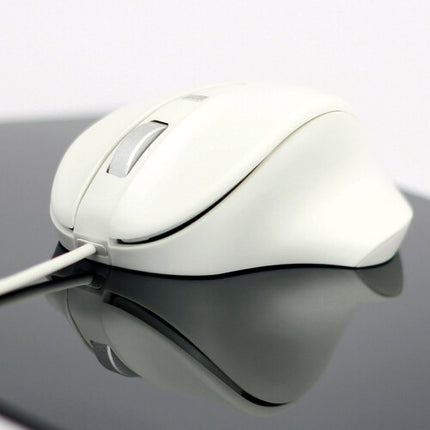 Matias Ratón Cableado USB-A PBT Blanco con Rueda de Aluminio y Switches OMRON